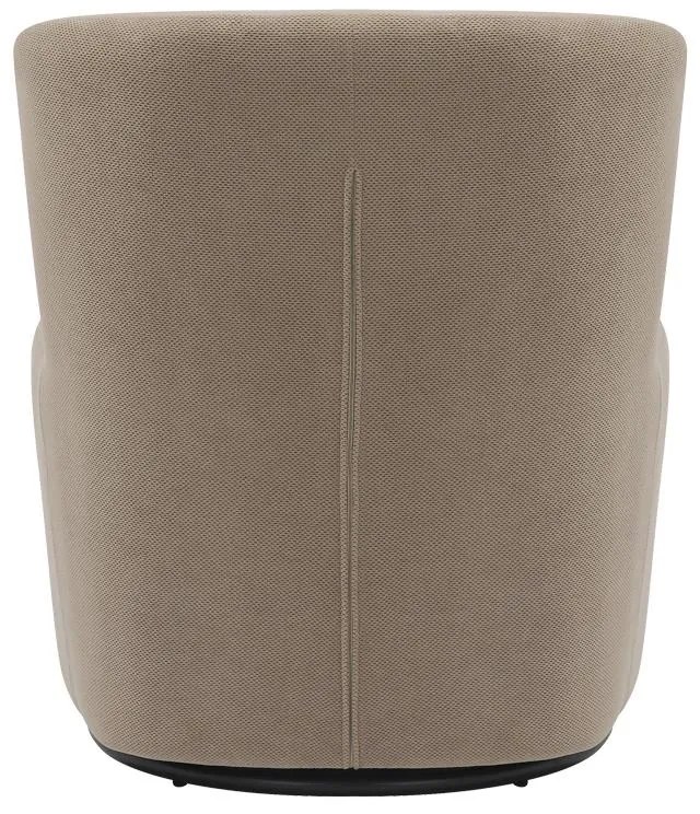 Πολυθρόνα περιστρεφόμενη Swish μπουκλέ ύφασμα σε γκρι-μπεζ απόχρωση 63x76x76.5εκ 63x76x76.5 εκ.