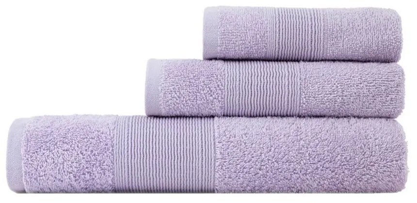 Πετσέτες Oasis (Σετ 3τμχ) Lilac Nima Σετ Πετσέτες 70x140cm 100% Cotton