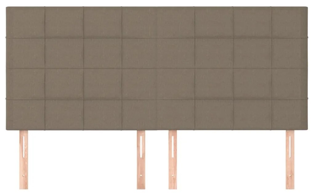 vidaXL Κεφαλάρια Κρεβατιού 4 τεμ. Taupe 80 x 5 x 78/88 εκ. Υφασμάτινο