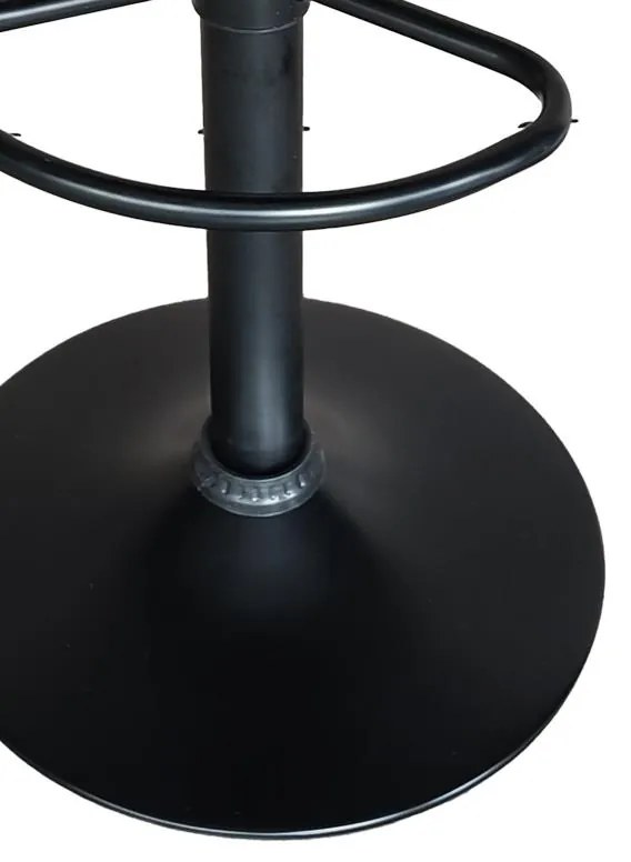 Σκαμπό μπαρ Dianors πτυσσόμενο pu μαύρο-βάση μαύρο μέταλλο 38x38x75εκ 2αδα 38x38x75 εκ.