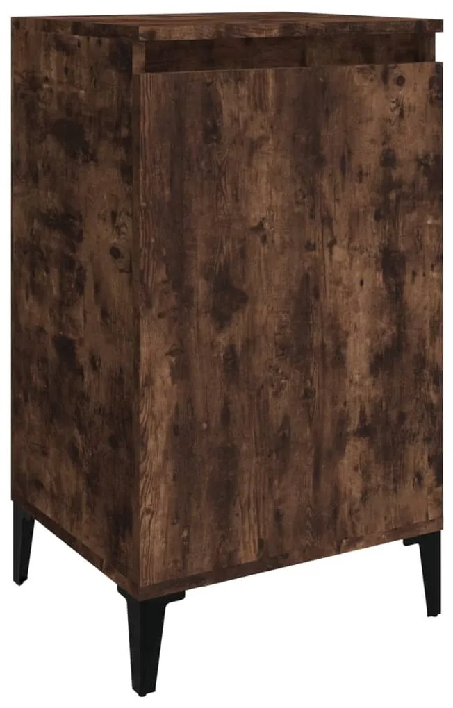 vidaXL Κομοδίνο Καπνιστή Δρυς 40 x 35 x 70 εκ. από Επεξεργασμένο Ξύλο