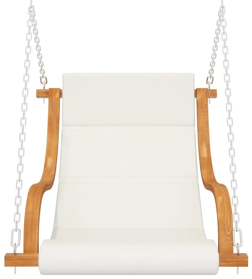 vidaXL Κουνιστή Καρέκλα Χωρίς Πλαίσιο Κούνιας Λυγισμένο Ξύλο Μαξιλάρι