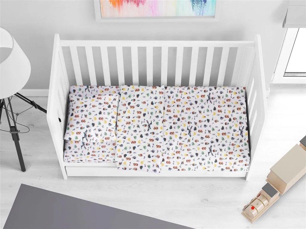 DIMcol Κατωσέντονο Με Λάστιχο bebe Minecraft 566 0,70X1,40X0,15 White-Grey 100% Cotton 31112019045