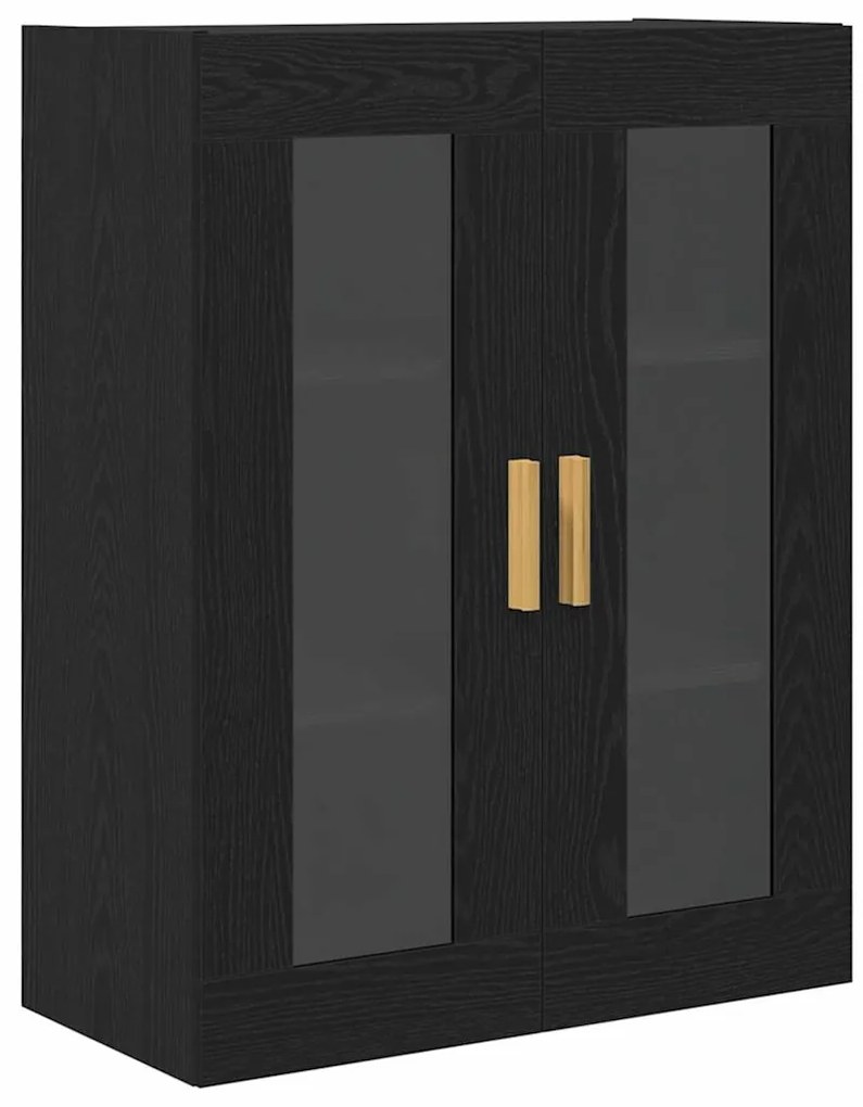 vidaXL Ντουλάπα Τοίχου Επιτοίχιο Μαύρη Οξυά 69,5 x 34 x 90 εκ.
