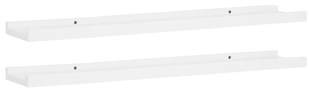 Ράφια για Κορνίζες 2 τεμ. Λευκά 80 x 9 x 3 εκ. από MDF - Λευκό