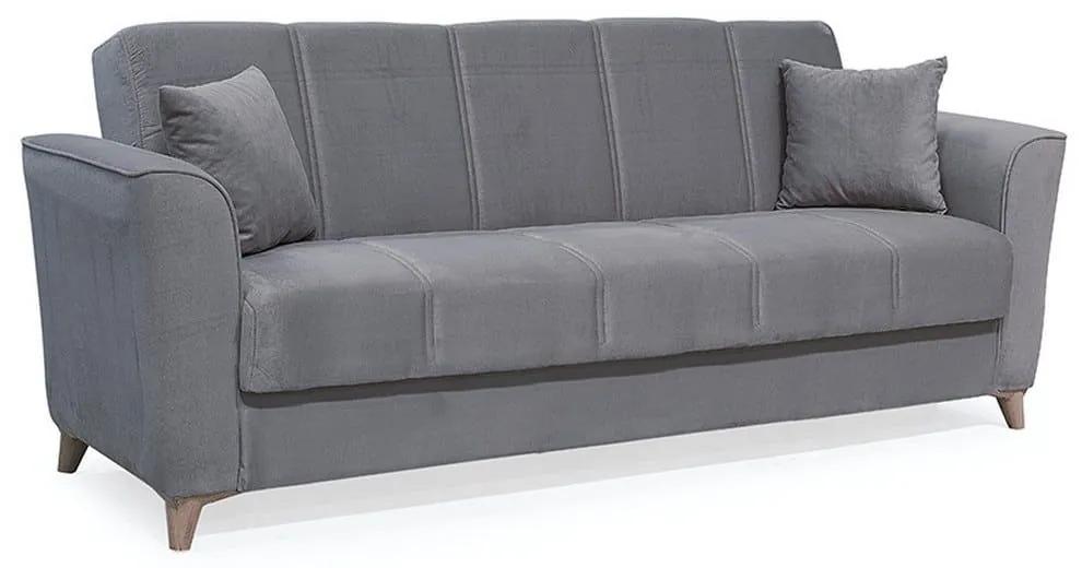 Καναπές - Κρεβάτι Asma Τριθέσιος 217x76x85cm Grey