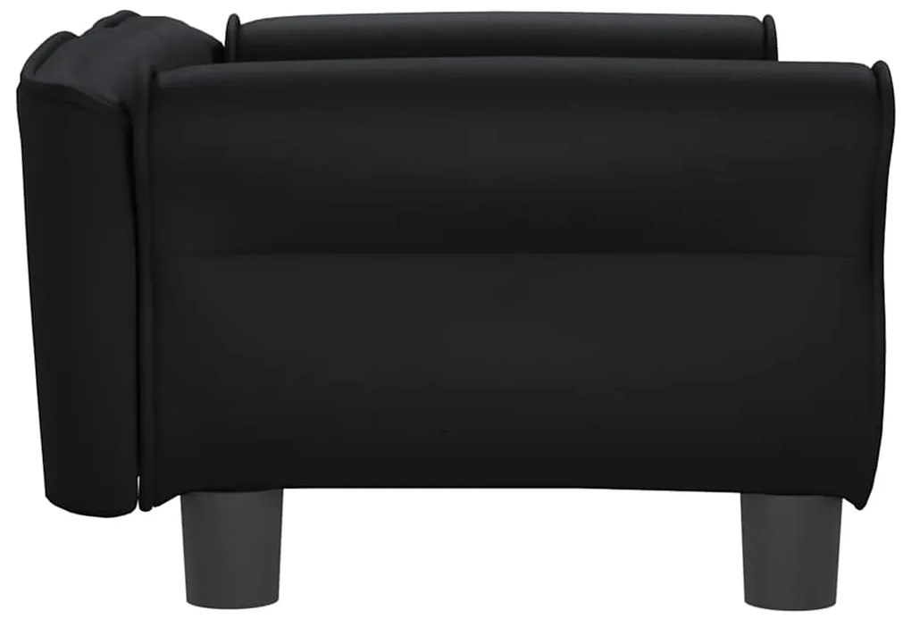vidaXL Κρεβάτι Σκύλου Μαύρο 70 x 45 x 30 εκ. από Συνθετικό Δέρμα