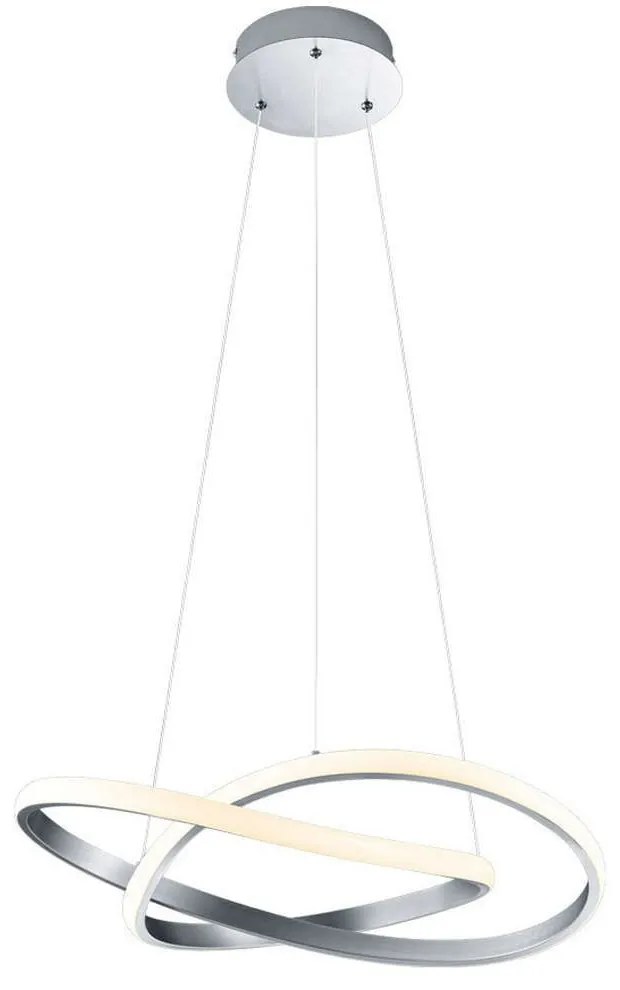 Φωτιστικό Οροφής Course R32051107 1xLed 27W Φ60cm 150cm Nickel Mat RL Lighting Metal