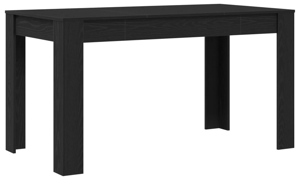 vidaXL Τραπέζι Τραπεζαρίας Μαύρο Δρυς 140x74,5x76 εκ. Φτιαγμένο από ξύλο