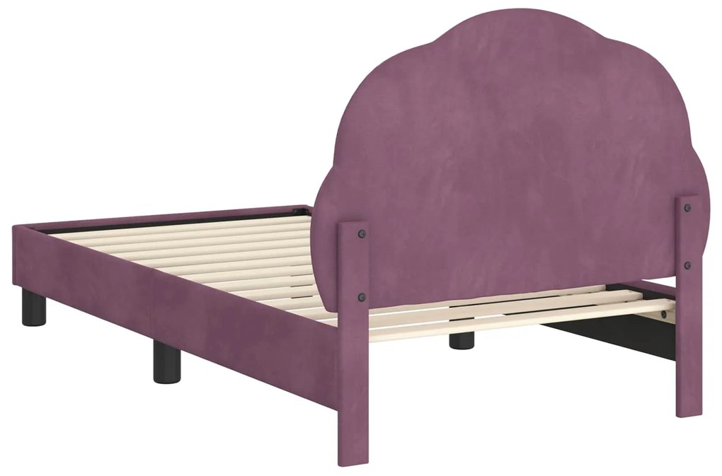 vidaXL Κρεβάτι Παιδικής Κρεβατοκάμαρας με Κεφαλάκι Μοβ 80 x 160 cm