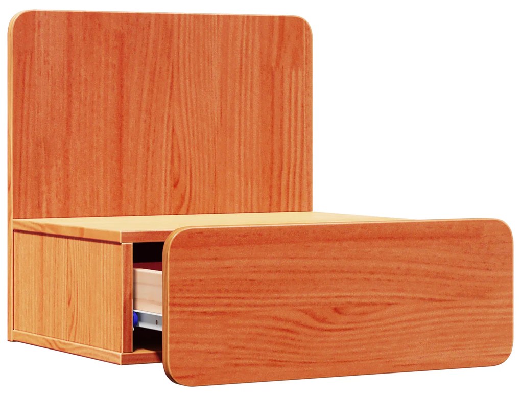 vidaXL Κομοδίνο 2 pcs Καφέ κεριού 44 x 32.5 x 40 εκ. Μασίφ ξύλο πεύκου