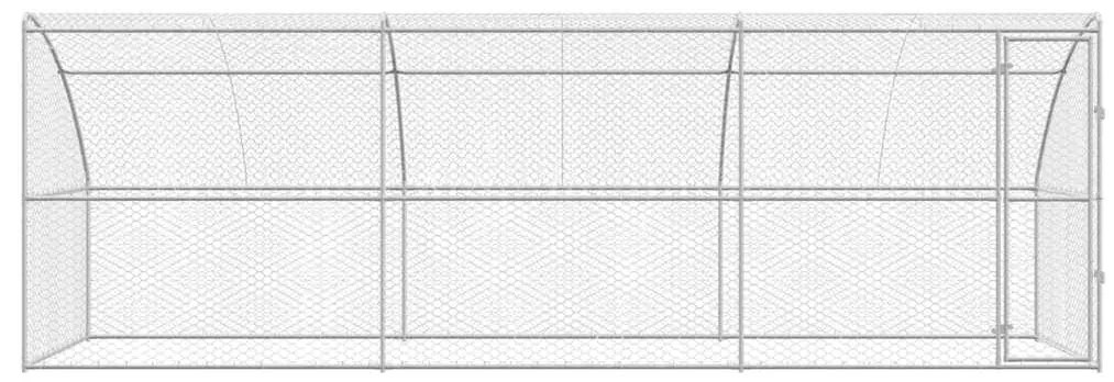 vidaXL Κλουβί Σκύλου με αποθήκευση 3 pcs Ασημί 6 x 2 x 2 m Ατσάλι
