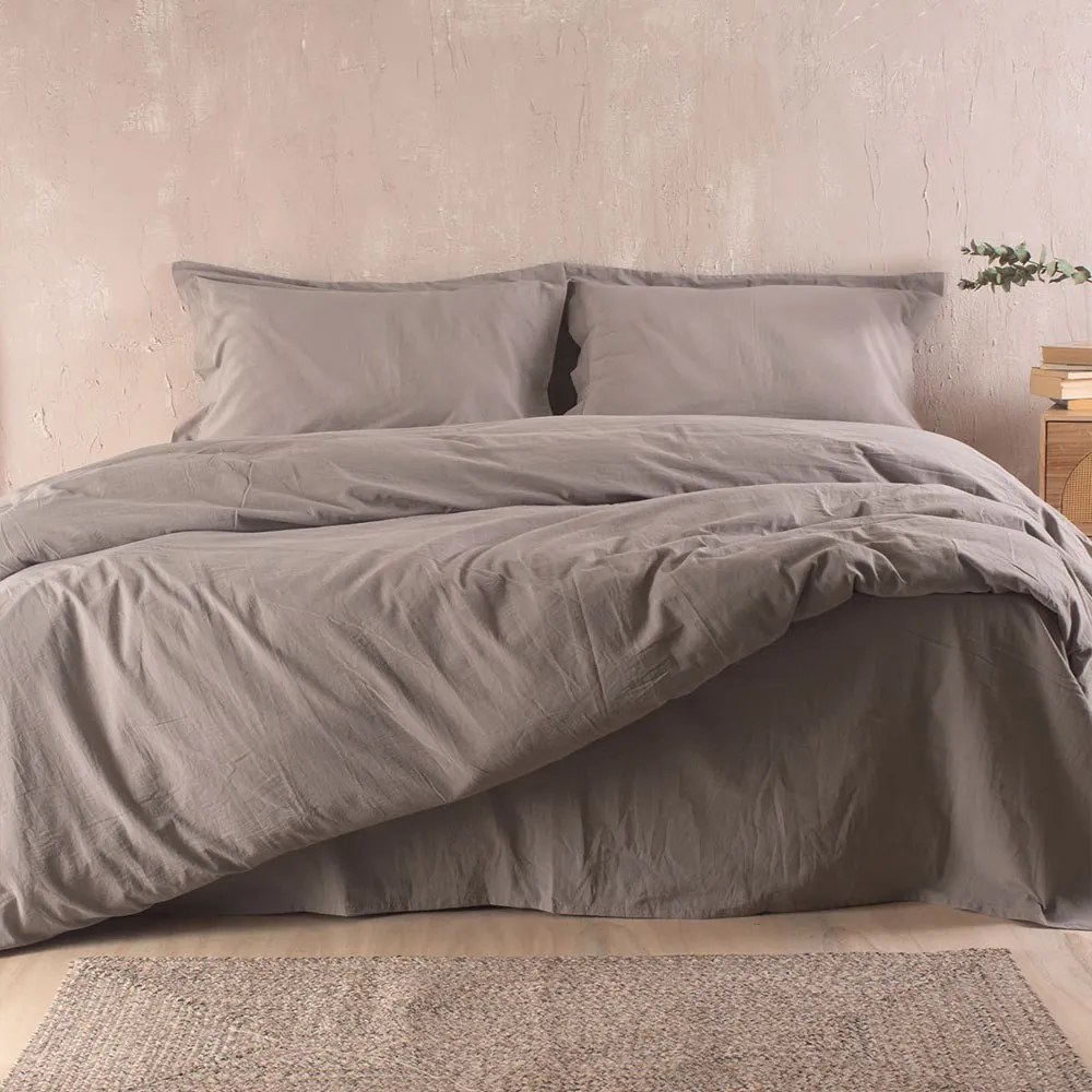 Πάπλωμα Whisper (Σετ 3τμχ) Beige Ρυθμός Υπέρδιπλo 230x260cm 100% Βαμβάκι