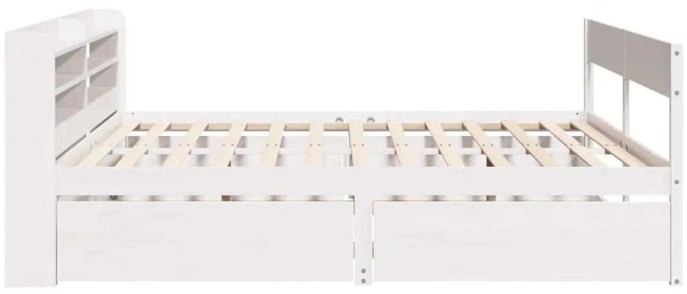 vidaXL Σκελετός Κρεβ. Χωρίς Στρώμα Λευκό 120x200 εκ Μασίφ Πεύκο