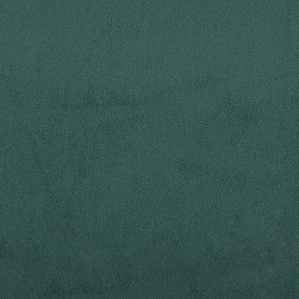 Box Spring Κρεβάτι με στρώματα Σκούρο πράσινο Βελούδινο - Πράσινο