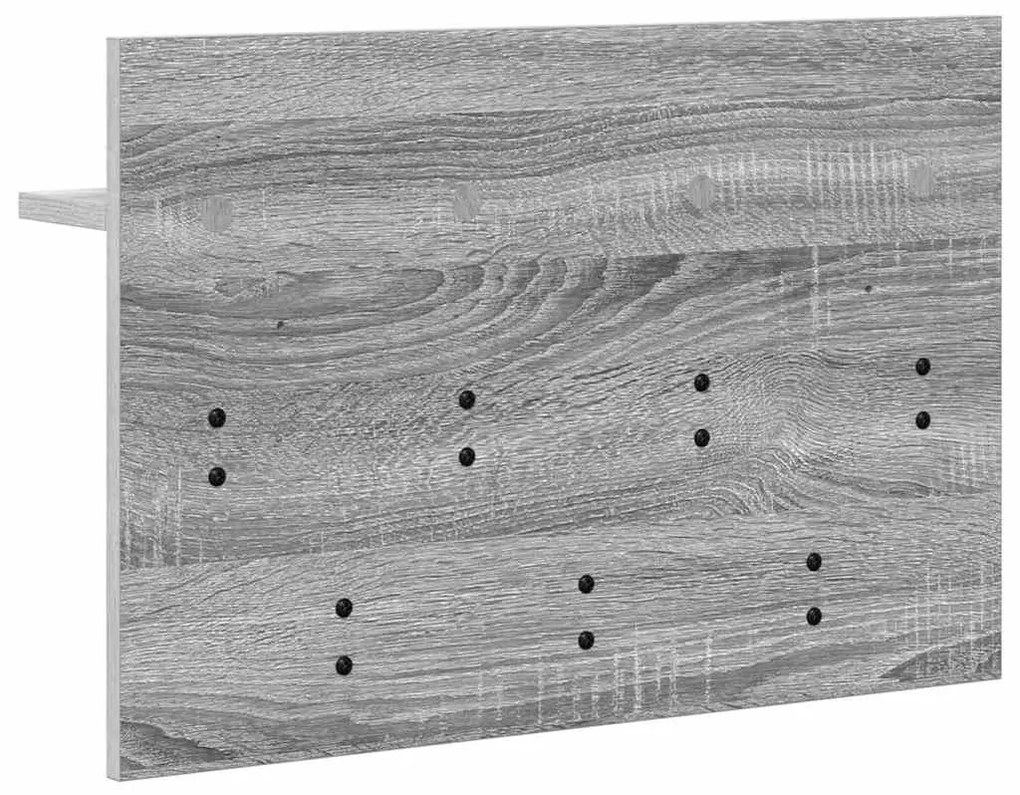 vidaXL Τοίχου Κρεμάστρα με ράφι Γκρίζο Σονομα 60 x 40 x 12 cm