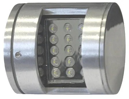 Adeleq Led Φωτιστικό Επίτοιχο Κύλινδρος Αλουμινίου Μονής Κατεύθυνσης 1.5W Ψυχρό Σατινέ 3-9743660