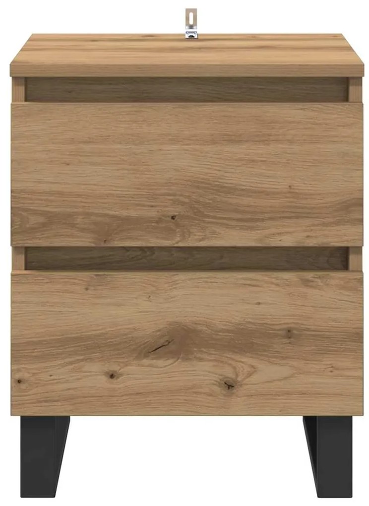 vidaXL Κομοδίνο Artisan Oak 40 x 35 x 50 εκ. Επεξεργασμένο ξύλο