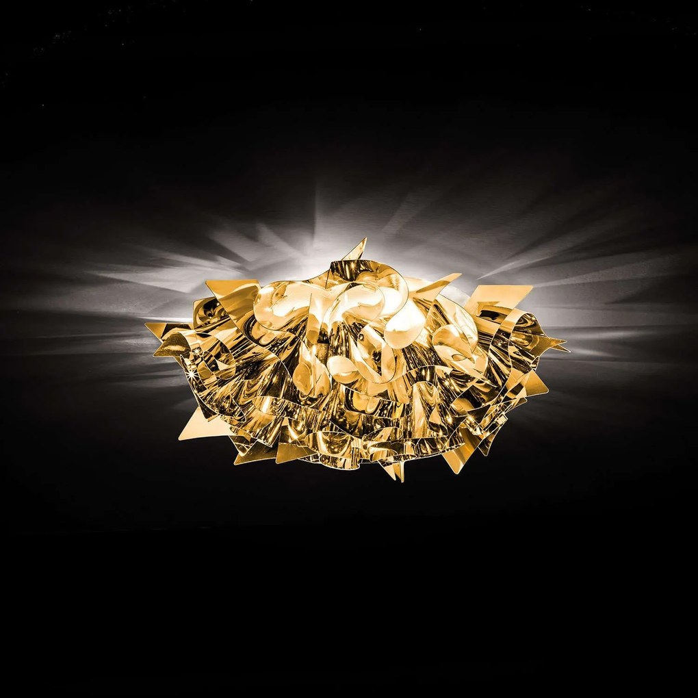 Φωτιστικό Οροφής - Τοίχου Veli Medium Gold Slamp Aluminium, Polypropylene