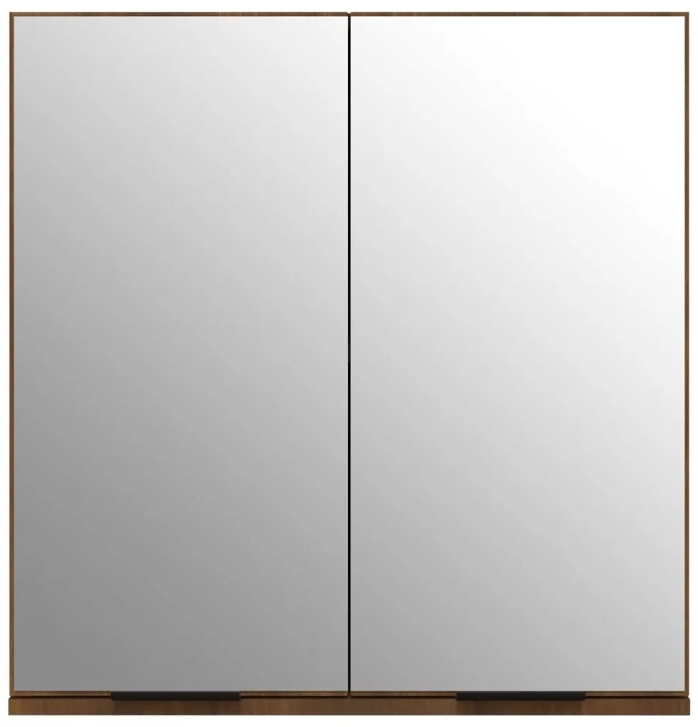 vidaXL Ντουλάπι Μπάνιου με Καθρέφτη Καφέ δρυς 64 x 20 x 67 εκ.