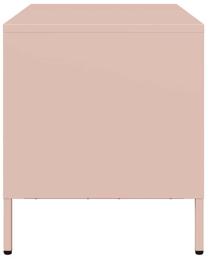 vidaXL Έπιπλο Τηλεόρασης Ροζ 68 x 39 x 43,5 εκ. Χάλυβας Ψυχρής Έλασης