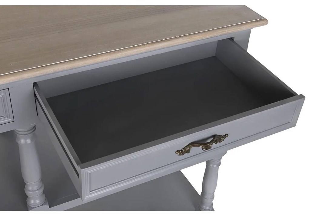Σκευοθήκη DKD Home Decor Γκρι Φυσικό Ξυλο παουλόβνια Ξύλο MDF 117 x 39 x 89 cm