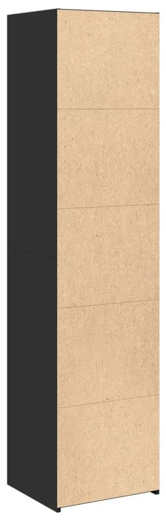 vidaXL Ντουλάπι Μαύρο 45x41x185 εκ. Επεξεργασμένο Ξύλο
