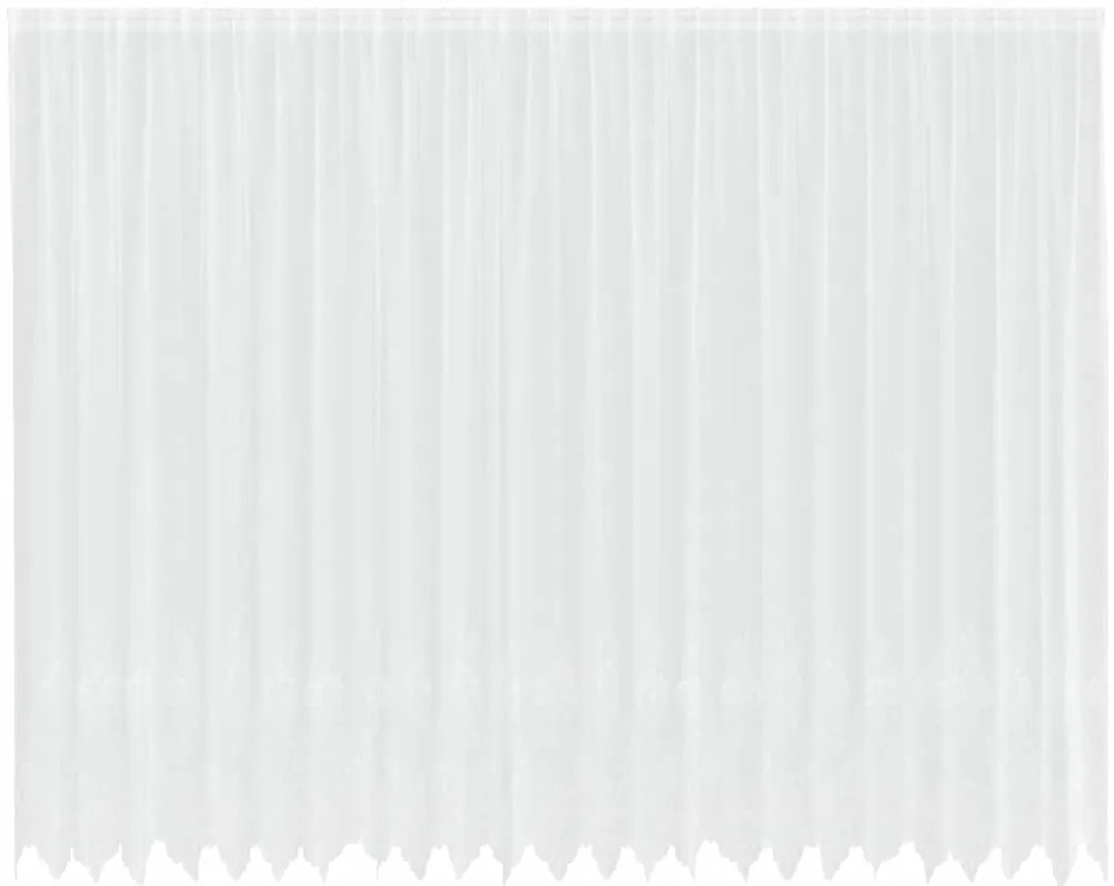 vidaXL Κουρτίνες με κουρτίνες Λευκό 600 x 280 εκ. Πολυεστέρας