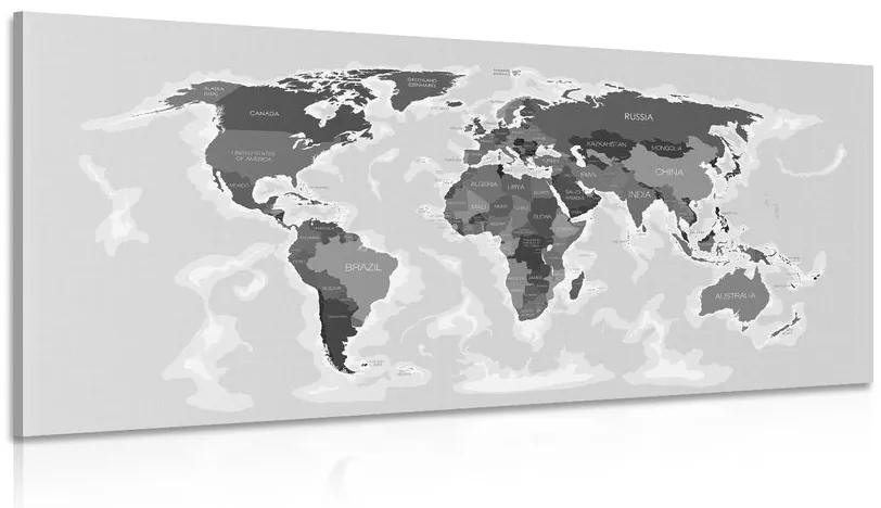 Εικόνα όμορφο χάρτη με ασπρόμαυρη απόχρωση - 100x50
