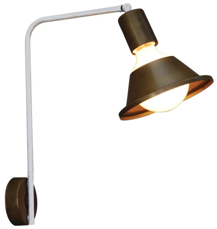 Φωτιστικό Τοίχου Xavier HL-3546-1 77-3960 8x31x36cm 1xE27 60W Bronze-White Homelighting