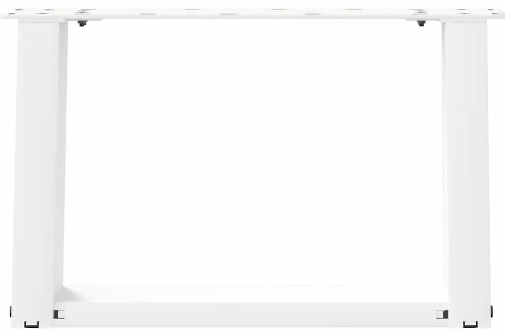 vidaXL Πόδια Τραπεζιού Σαλονιού σε Σχήμα U 2 τεμ. Λευκά 40x(30-31) εκ. Ατσάλι