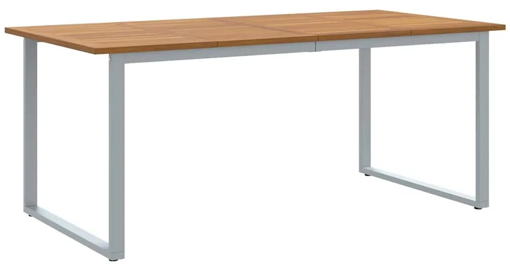 vidaXL Σέτ φαγητού για κήπο 5 pcs Γκρι και καφέ Μασίφ ξύλο ακακίας
