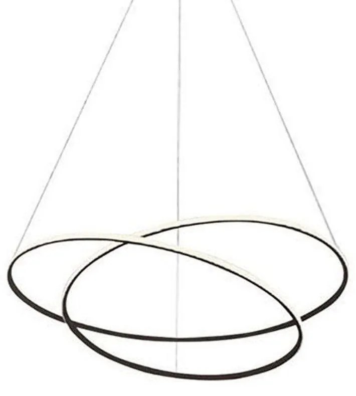 Φωτιστικό Οροφής Glem/60C 2369 Φ60x45/90cm 50W Black Sikrea Aluminum,Acrylic