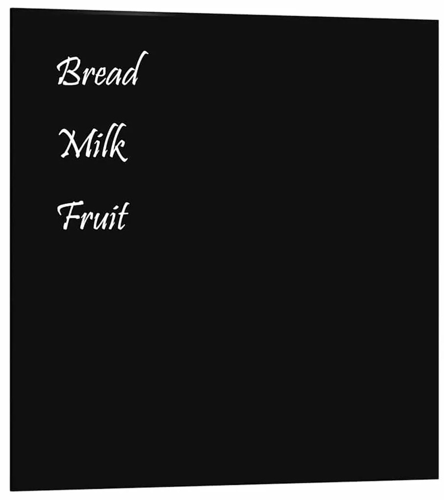 vidaXL Πίνακας Επιτοίχιος Μαγνητικός Μαύρος 40x40 εκ. από Ψημένο Γυαλί