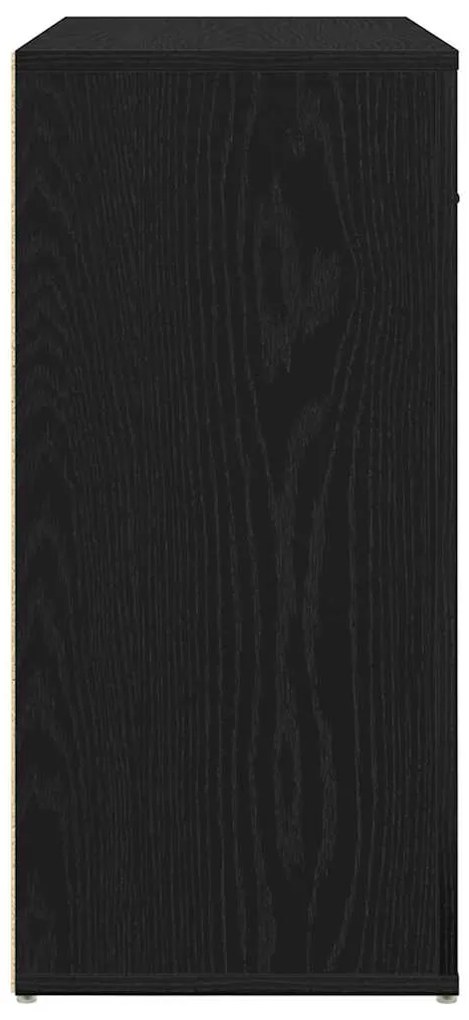 vidaXL Πλαϊνό γραφείο Μαύρη Οξυά 80 x 33 x 70 εκ. Επεξεργασμένο ξύλο