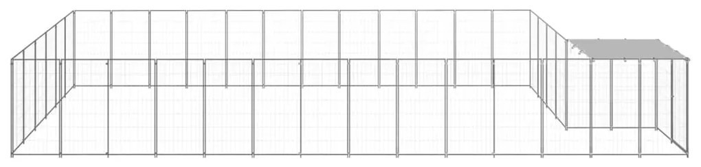 vidaXL Σπιτάκι Σκύλου Ασημί 22,99 μ² Ατσάλινο