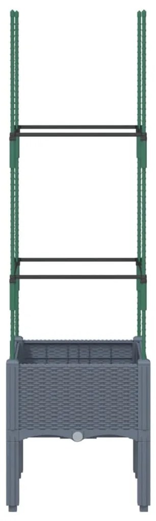 vidaXL Ζαρντινιέρα Κήπου με Καφασωτό Μπλε Γκρι 40x40x142,5 εκ. από PP