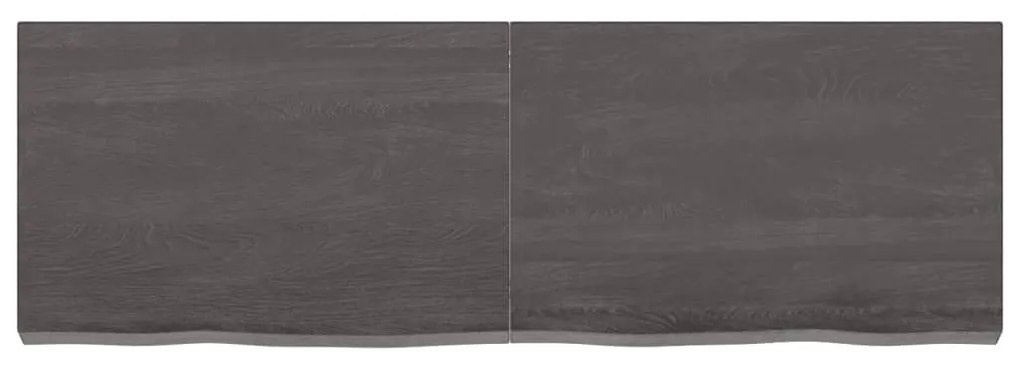Ράφι Τοίχου Σκούρο Καφέ 120x40x(2-6) εκ. Επεξ. Μασίφ Ξύλο Δρυός - Καφέ
