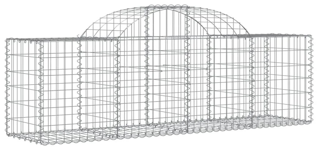 Συρματοκιβώτια Τοξωτά 50 τεμ. 200x50x60/80 εκ. Γαλβαν. Ατσάλι - Ασήμι