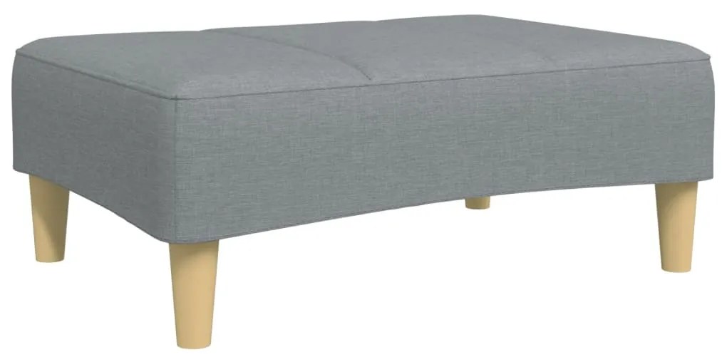 vidaXL Υποπόδιο Ανοιχτό Γκρι 77x55x31 εκ. Υφασμάτινο