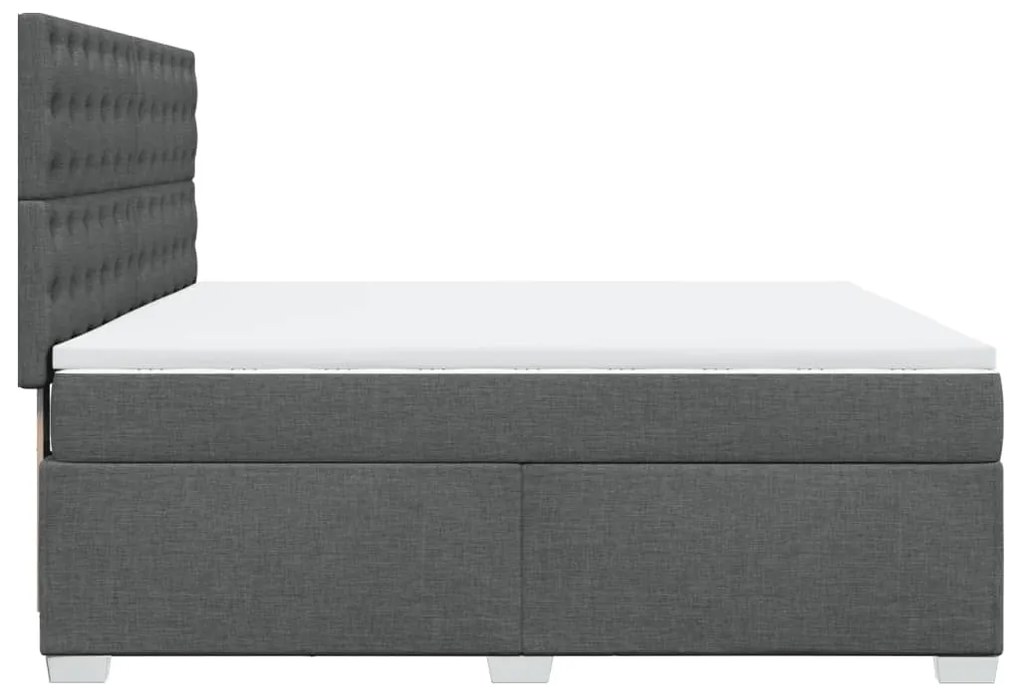 ΚΡΕΒΑΤΙ BOXSPRING ΜΕ ΣΤΡΩΜΑ ΣΚΟΥΡΟ ΓΚΡΙ 180X200 ΕΚ ΥΦΑΣΜΑΤΙΝ 3290582