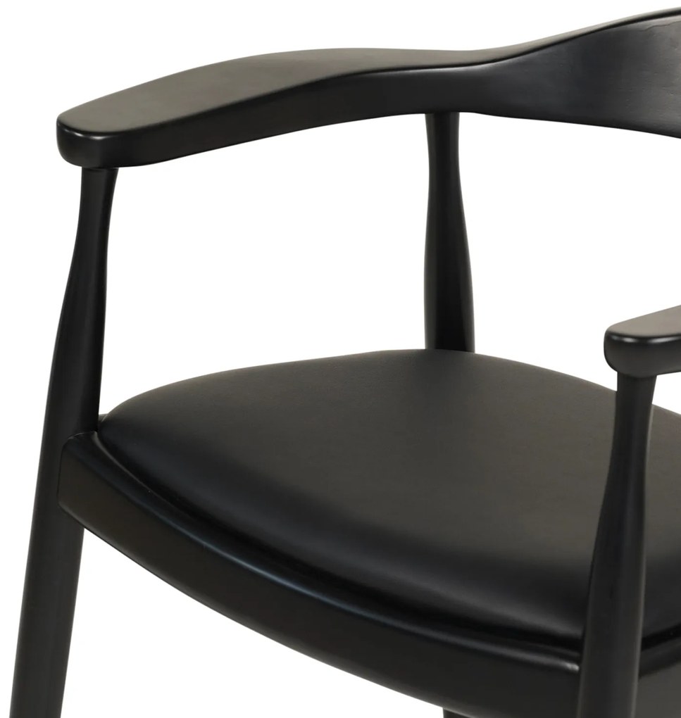 ΠΟΛΥΘΡΟΝΑ ΤΡΑΠΕΖΑΡΙΑΣ ADOR HM9948.02 RUBBERWOOD ΚΑΙ PU-ΜΑΥΡΟ 62x54x76,5Υεκ