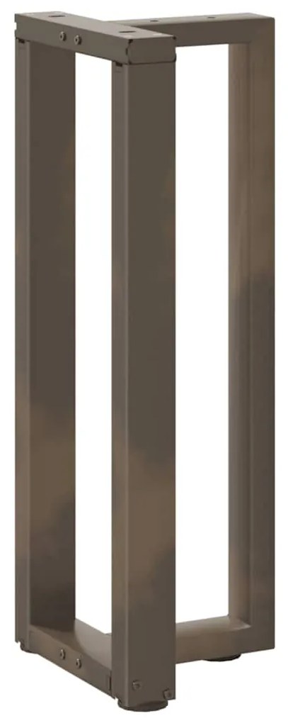 vidaXL Πόδια Κονσόλας σε Σχήμα Τ, 2 τεμ. Μαύρο 38x25x(72-73) εκ. Ατσάλι
