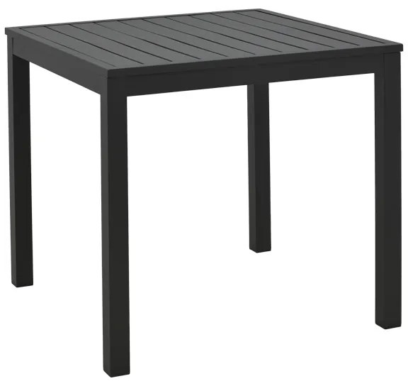 Τραπεζάκι παραλίας Kliton pakoworld αλουμίνιο σε μαύρη απόχρωση 45x45x41εκ