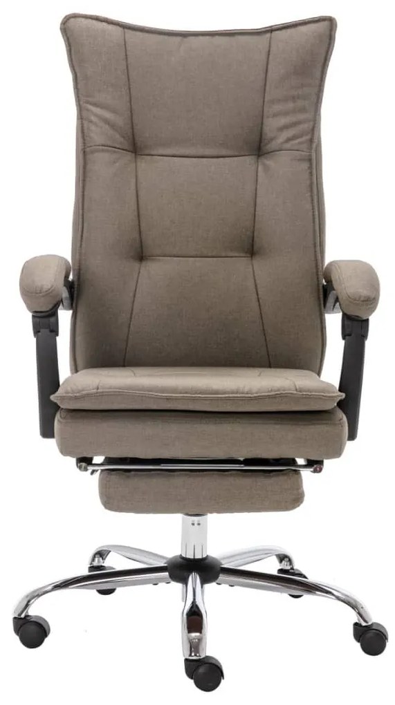 vidaXL Πολυθρόνα Γραφείου Μασάζ Χρώμα Taupe Υφασμάτινη