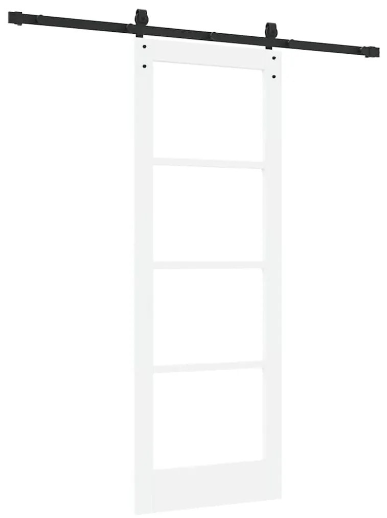 vidaXL Συρόμενη Πόρτα ORKDAL Λευκό 73.5 x 198.5 εκ. Μασίφ ξύλο πεύκου