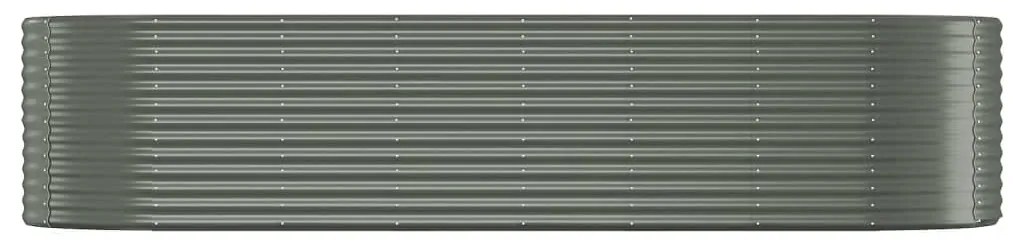 vidaXL Ζαρντινιέρα Γκρι 322x100x68 εκ. Γαλβανισμένος χάλυβας