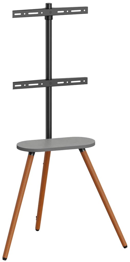 BRATECK βάση δαπέδου FS28-44F-04 για τηλεόραση 43-65&#034; έως 35kg, με ράφι