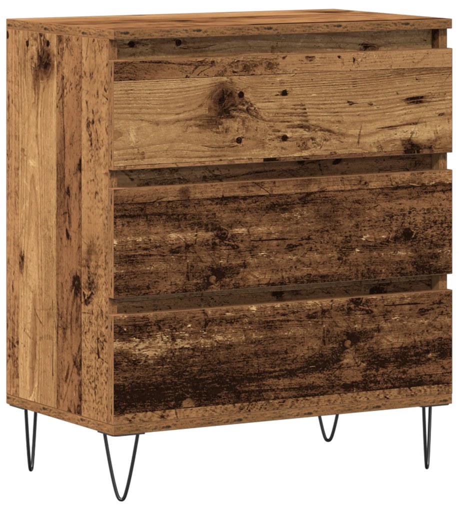 vidaXL Μπουφές με Συρτάρια Γήινο Ξύλο 60x35x70 εκ. Κατασκευασμένο Ξύλο