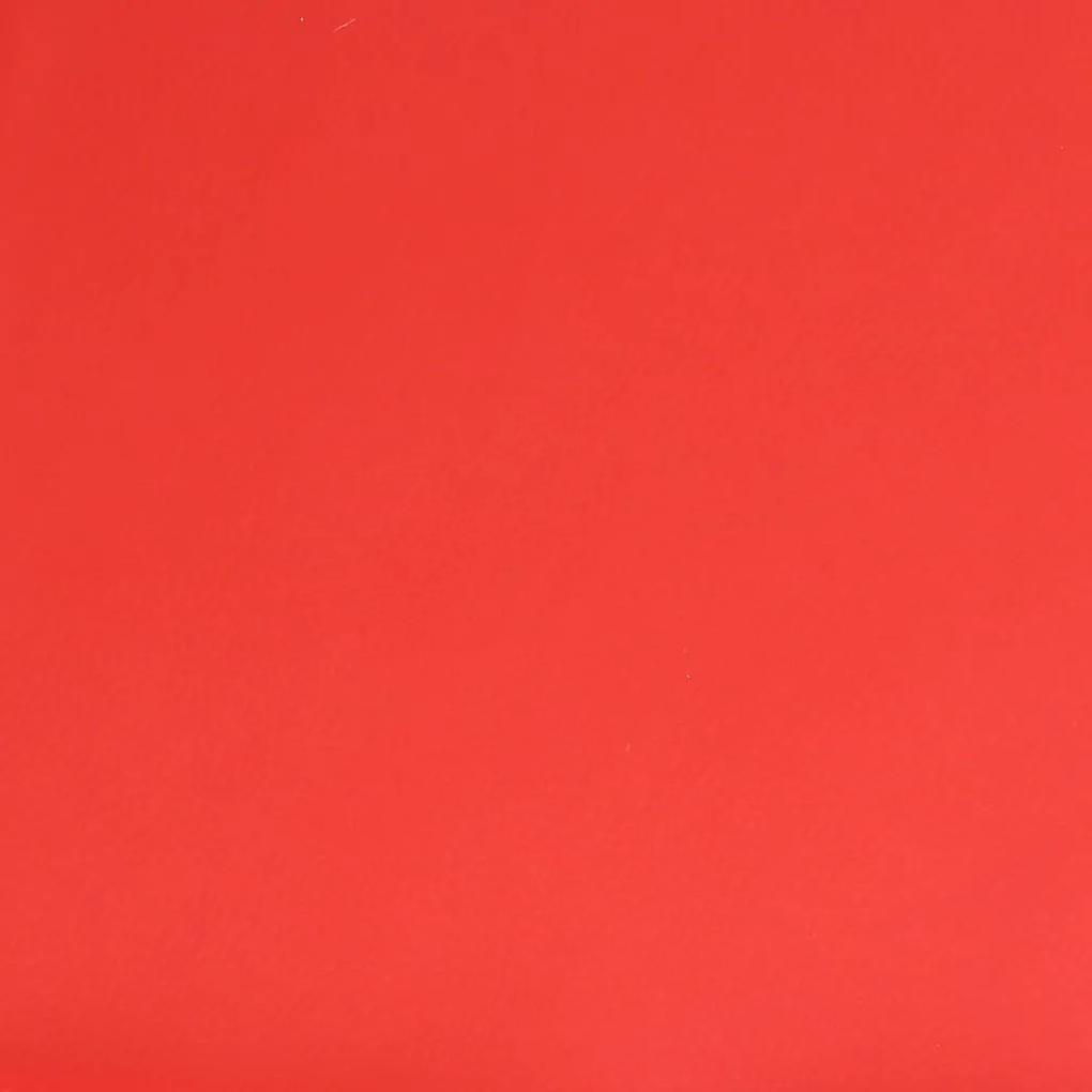 Υποπόδιο Κόκκινο 78 x 56 x 32 εκ. από Συνθετικό Δέρμα - Κόκκινο